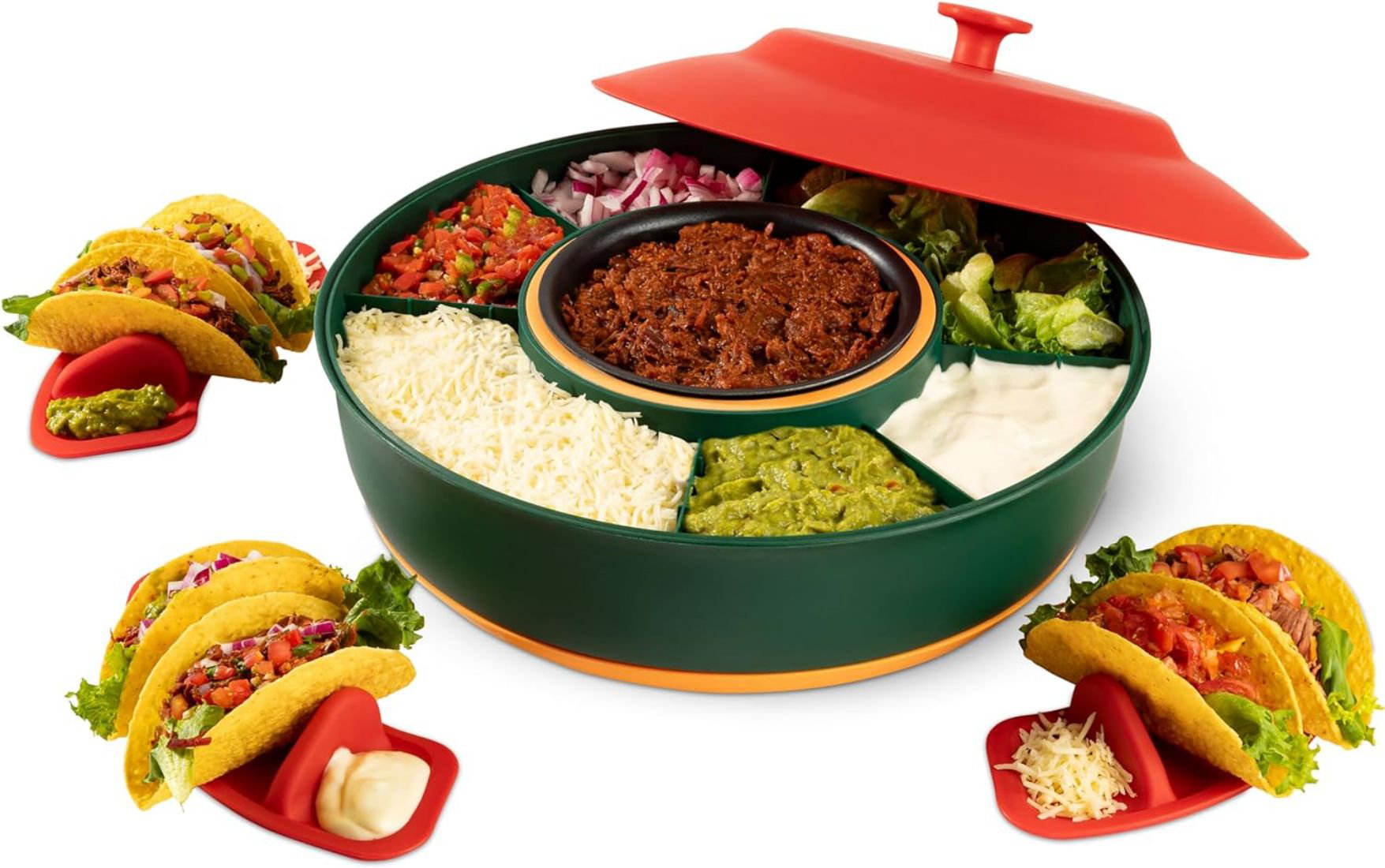 Prep & Savour Taco Tuesday Kit Taco Bar Serving Set For A Party