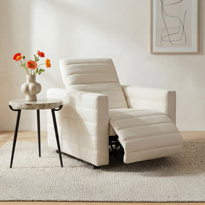 Fauteuil inclinable électrique Waldo blanc cassé