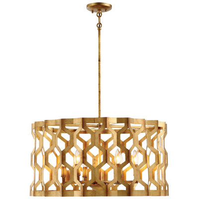 Coronade 6 - Light Dimmable Drum Chandelier