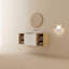 Meuble-lavabo à fermeture en douceur 48 po avec lavabo et deux petites tablettes de rangement