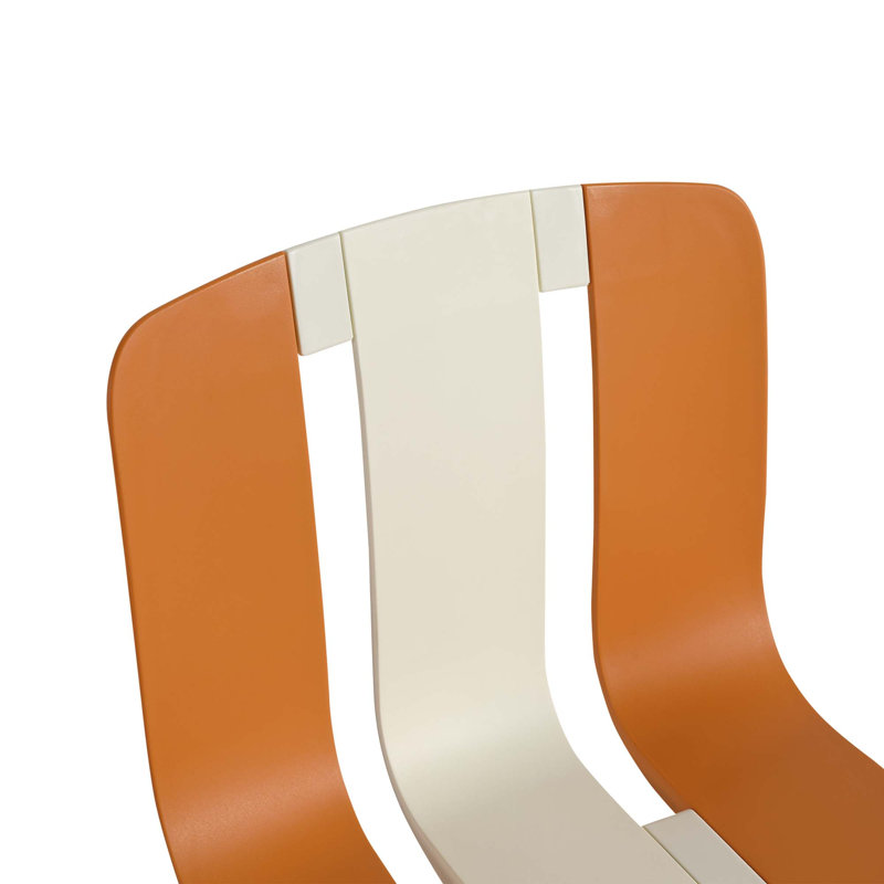 Chaises d'appoint Samson, Beige / orange / blanc