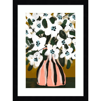 Pastel Flower Impression No 9 by Treechild Wood Framed Wall Art Print