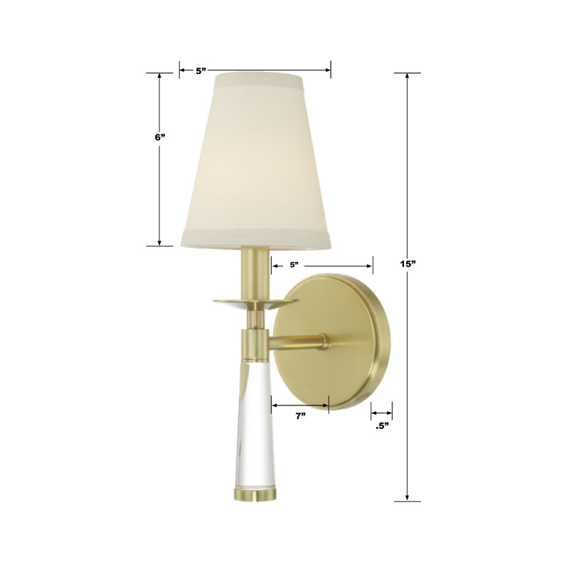 Walichiere 1 lumière Charlier, Laiton vieilli