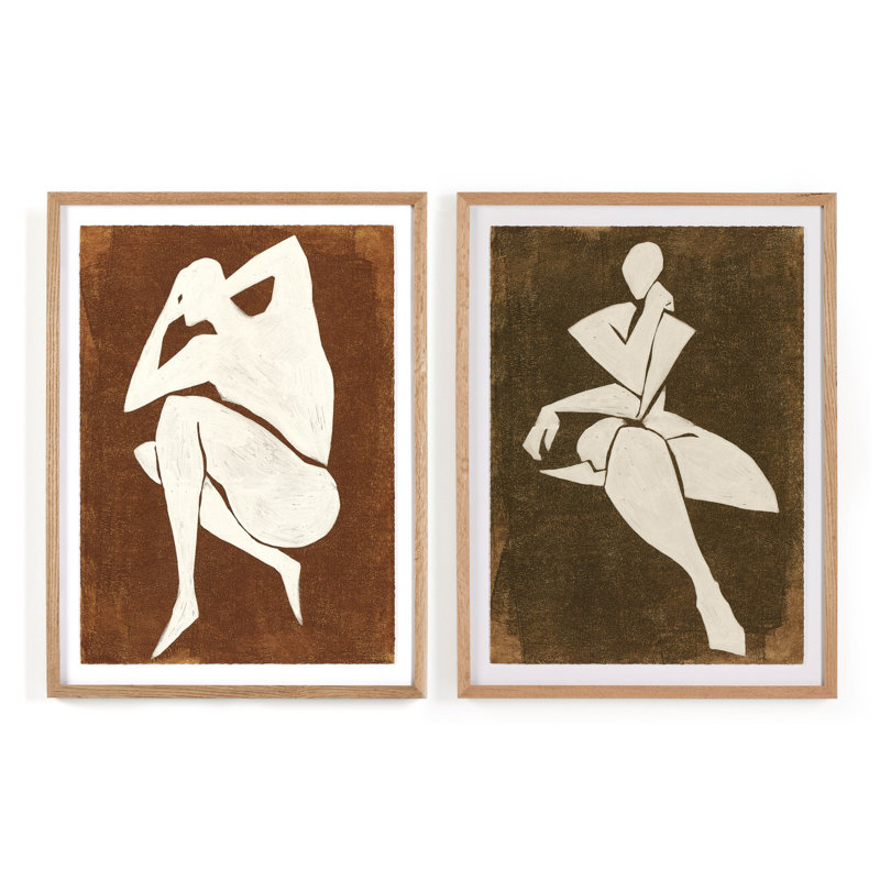 Ponder Diptych Set by Coup D'esprit Coup D'esprit, 24" H x 36" W x 1.5" D