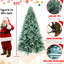 Arbre de Noël 7,5 pi bleu, 2148 pointes, aspect corsé d'aspect naturel, support en métal renforcé pour arbre des Fêtes avec teinte, installation rapide, présentoir de fêtes robuste