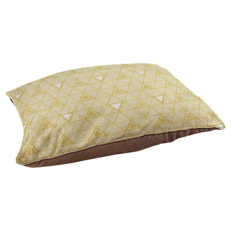 Coussin pour chien Chen, Moyen (l 40 po x P 6,5 po x H 30 po), Jaune/blanc
