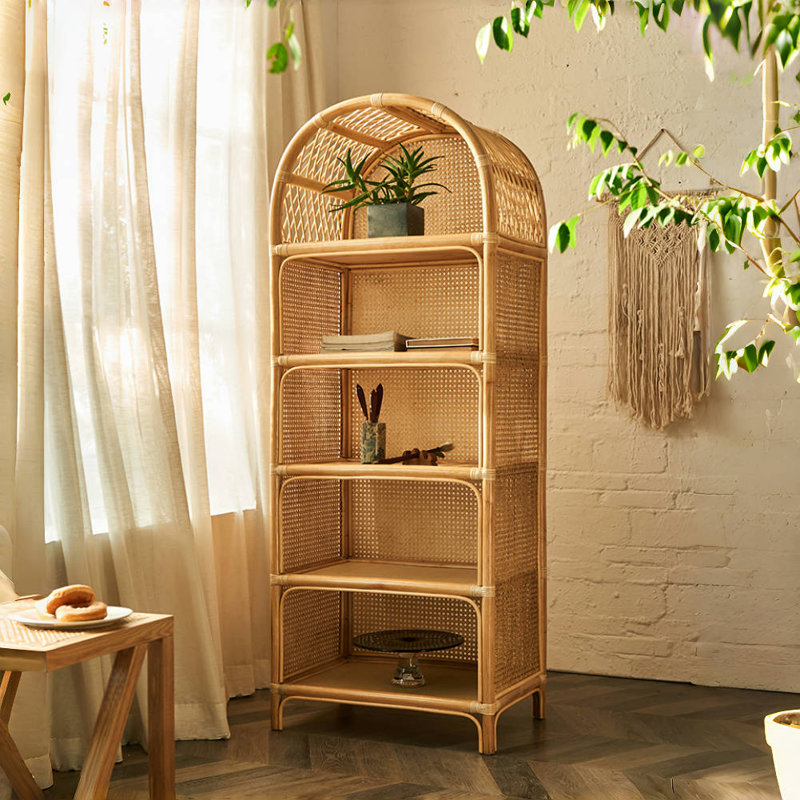 Modern and Simple Rattan Display Cabinet