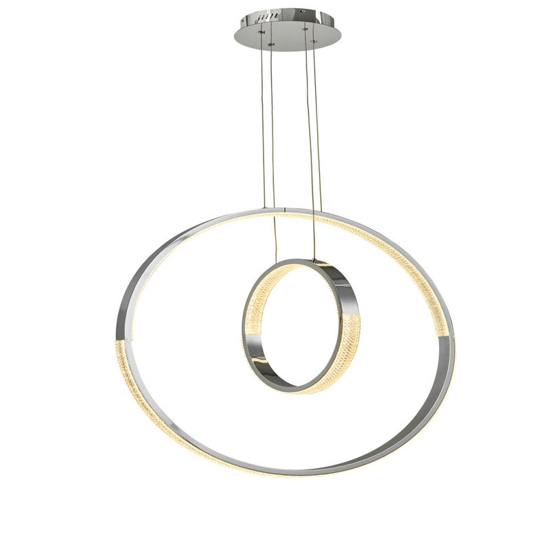 Luminaire suspendu Ezra Thumprints, Chrome chrome