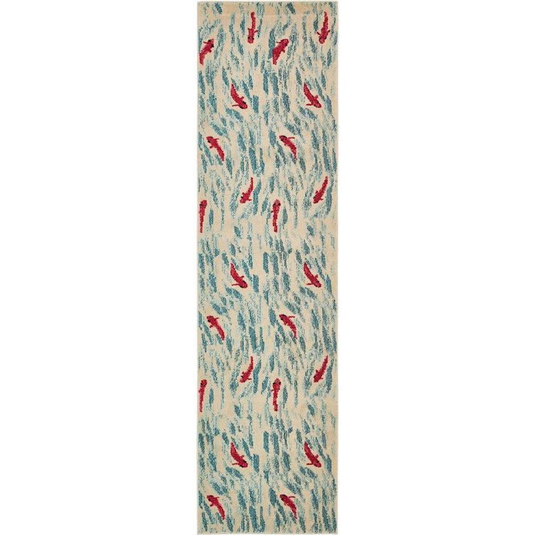 Washable Abstract Indoor Rug