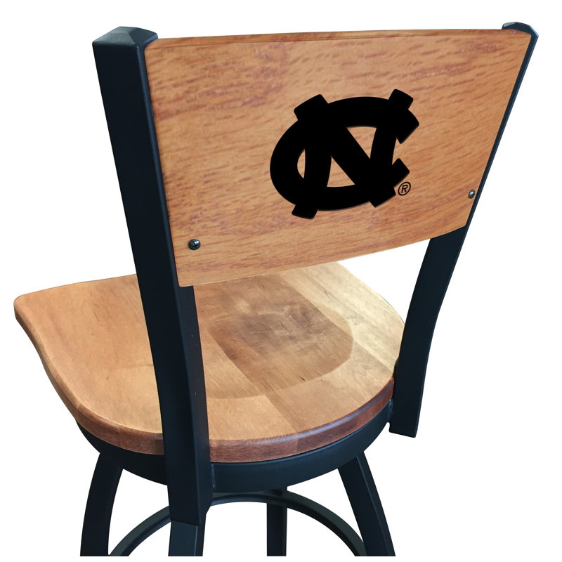 Tabouret tournant NCAA, Tar Heels de la Caroline du Nord, Érable moyen, Tabouret de comptoir (siège d'une hauteur de 25 p