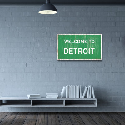 «Welcome To Detroit», impression sur métal