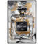 «Modern Abstract Love Perfume Bottle Chic Gold and Black Fashion Modern Art» sur-98179712-98179714