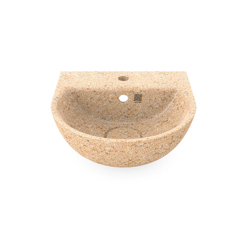 Woodio Soft40 15.748'' Wood Specialty Bathroom Sink with Overflow, Light Natural