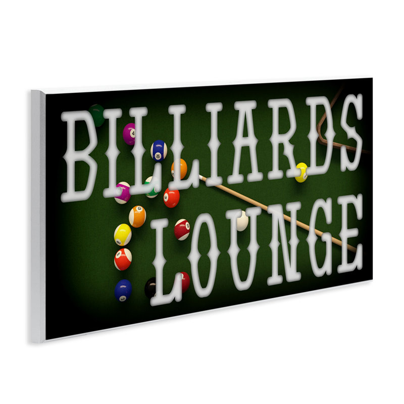 Plaque murale Billiards Lounge, par Marcus Prime