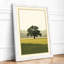 Oak in Golden Fields Japandi - Framed Print-406680571-406680570