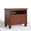 Solid Wood Legs Bedside Table With 2 - Drawer, Charging Station and Motion Sensor Led Light-127274865