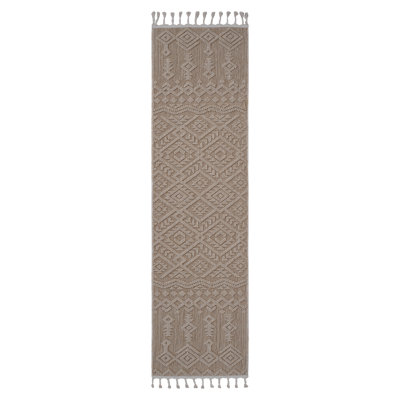 Guros Collection 2X8 Natural / Traditional Indoor / Outdoor Runner Rug