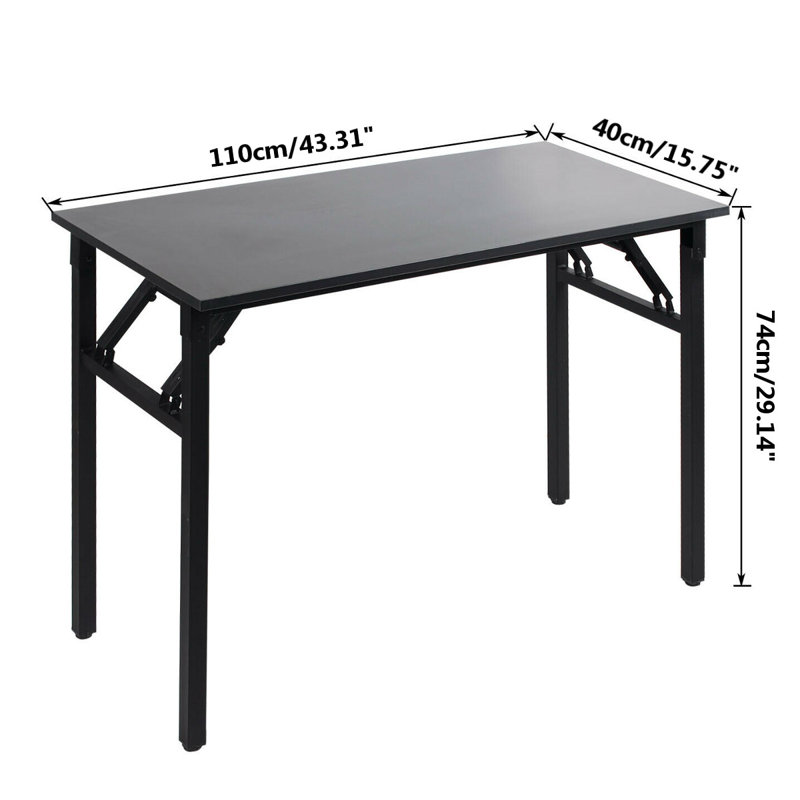 110.01cm W Rectangle Writing Desk, Grey