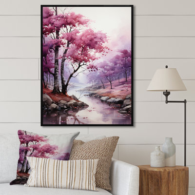 «Maple Trees In Amethyst Hues I», reproduction sur toile