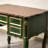 Retro Simple Green Solid Wood Writing Desk