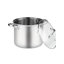 Marmite en acier inoxydable de 8 pintes avec couvercle Cook N Home Basics, marmite pour pâtes, soupe, poignée robuste, marmite avec chauffage uniforme, va au four et au lave-vaisselle, batterie de cuisine pour la mise en conserve, ébullition-92635942-92635941
