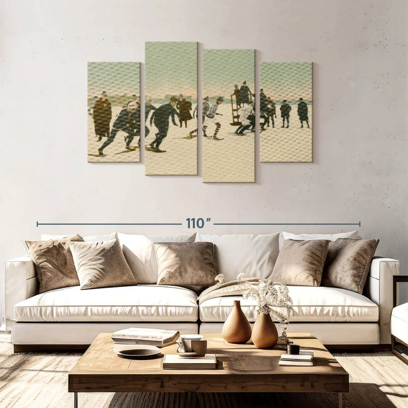 Snow Shoe Race, 48" H x 75" W
