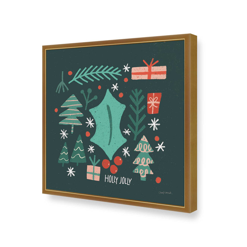 «Warm Wishes II» par Cheryl Warrick, reproduction d'art, H 12 po x l 12 po, Doré