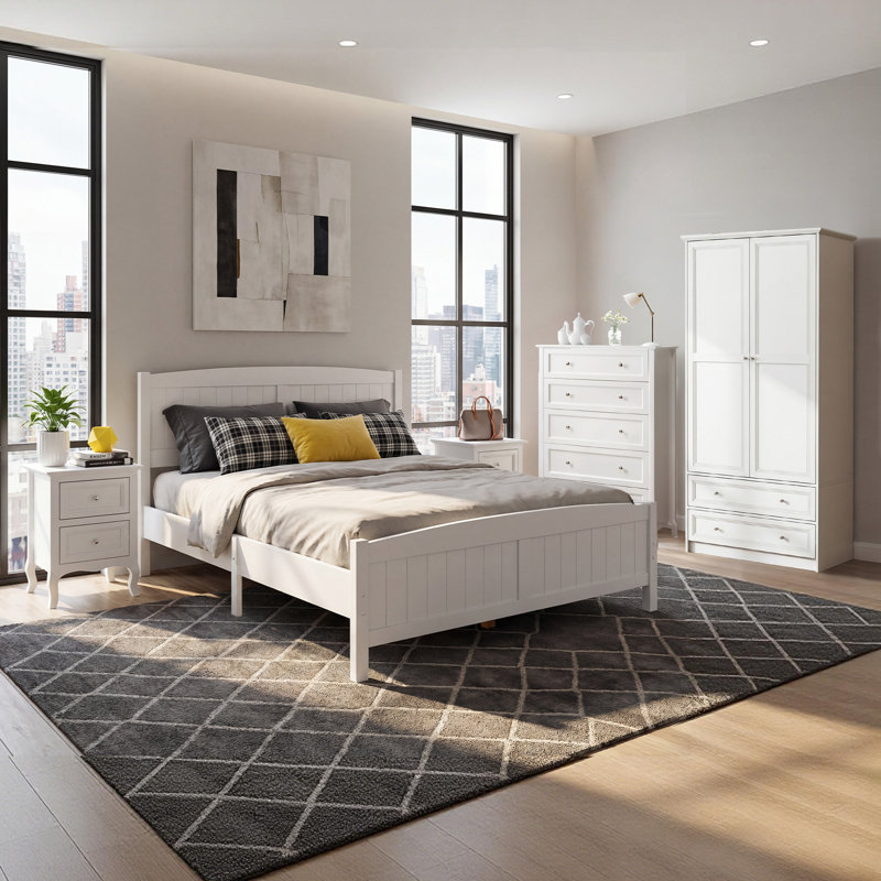 2 Piece Bedroom Set Twin Bed, 2 Pcs: Bed, Chest, Twin