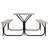 Kutlay 4 - Person Metal Patio Dining Set with Rectangular Table-1175792638