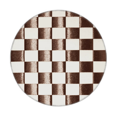 Tapis d'intérieur et d'extérieur à carreaux beige