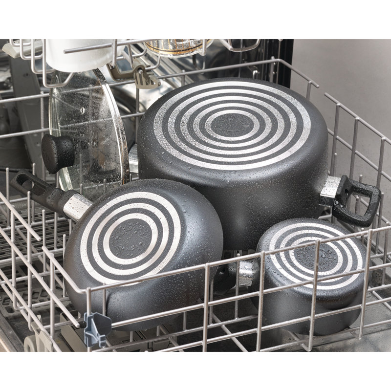 T-fal Essentials Nonstick Cookware, 20 Piece Set, Black