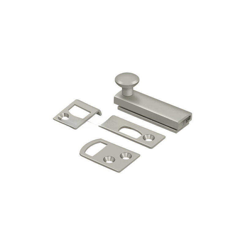 Deltana 2SBCS26 2" Surface Bolt, Concealed Screw, HD in Polished Chrome, Paint Black