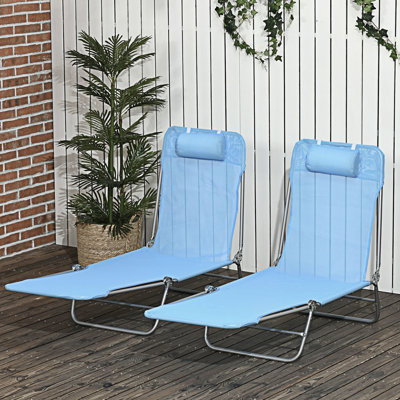 Outdoor Folding Chaise Lounge Chairs Tanning Chairss With Reclining Back