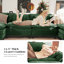 Canapé modulaire en forme de U l 86 po Brazell, canapé nuage avec repose-pieds et coussins amovibles - vert-122872752