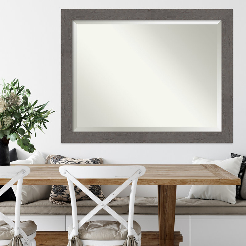 Alissone Flat Wall Mirror, Gray, 35.5" x 45.5"