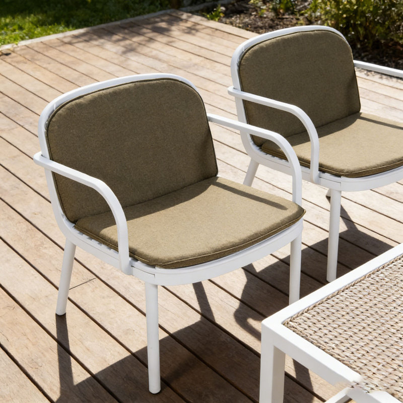 Outdoor PP Club Chair, White, Green