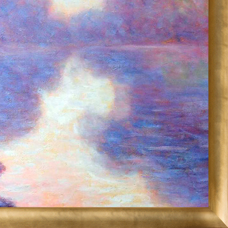 « misty matinée on the senne (rose), 1897 » par claude monet, reproduction d’image sur toile, H 33 po x l 43 po x P 2 po