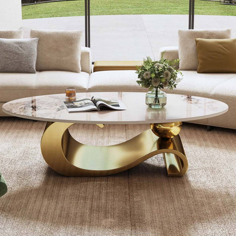 Table basse 49,2 po, Doré