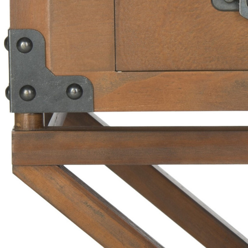 Thiessen End Table with Storage, Dark Brown