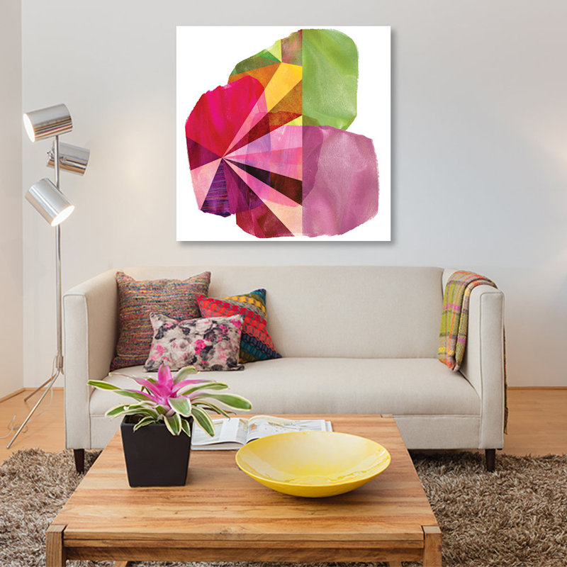 «Geo Mono Block I», impression sur toile, H 37 po x l 37 po x P 1,5 po, Toile tendue, Pas de tapis