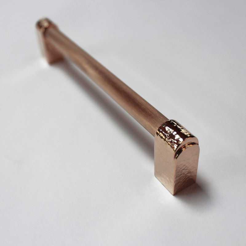Lunar Eclipse Bar / Handle Pull, 5 5/8", Hand Hammered Copper