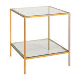 Kayce Glass End Table with Storage
