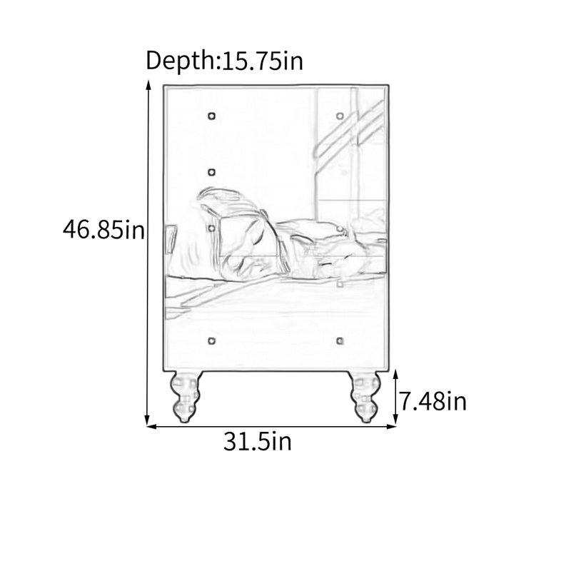 Multi-Drawer Storage Cabinet with Sturdy Legs