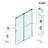 56-60" W  x 66" H Frameless Double Sliding Tub Door with 3/8" (10mm) Clear Tempered Glass, Shatter-Resistant Film & Installation Hole Locator-127350379