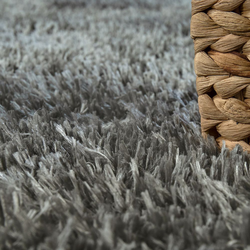 Bridewell Solid Colour Shag Area Rug, Rectangle 140 x 200cm