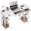 Steel Computer Desk with Built-In Electrical Outlet-109342912-109342917