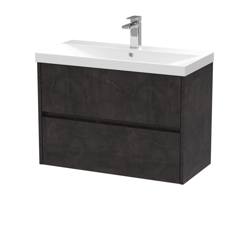 Havana 810mm Single Bathroom Vanity with Drop In Vitreous China Basin, Metallic Slate