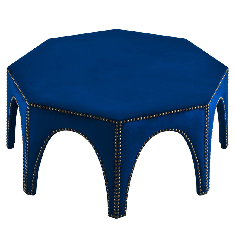 Modway Victory Performance Velvet Ottoman, Navy Velvet