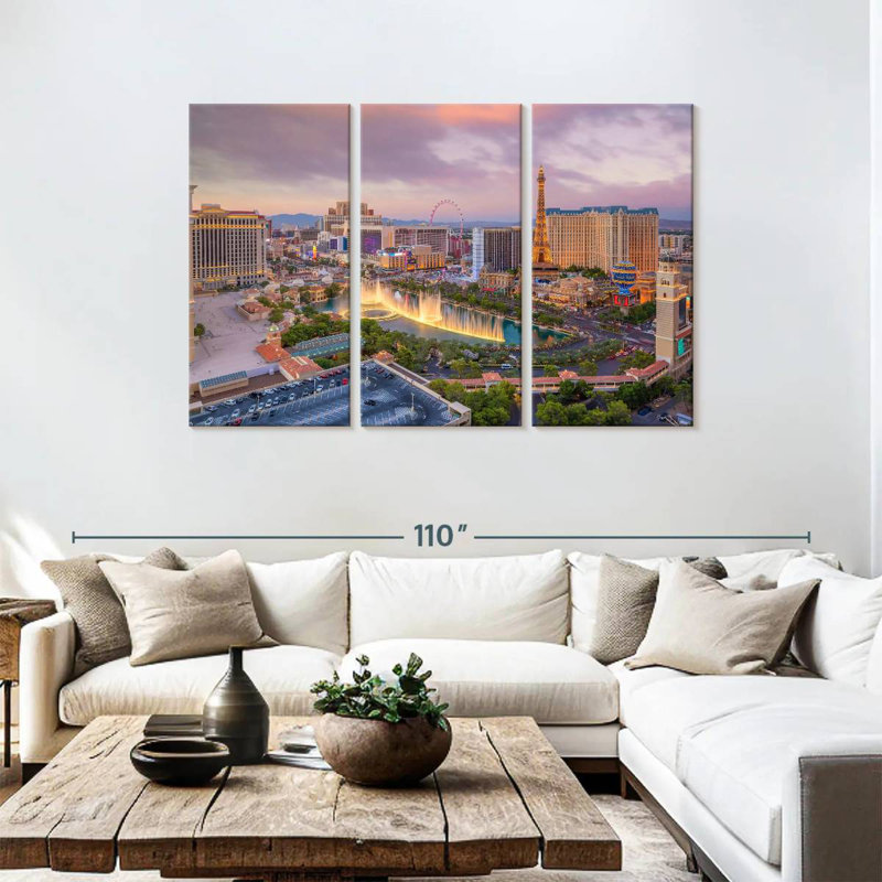 Sebbie Las Vegas Before Dark, 48" H x 74" W