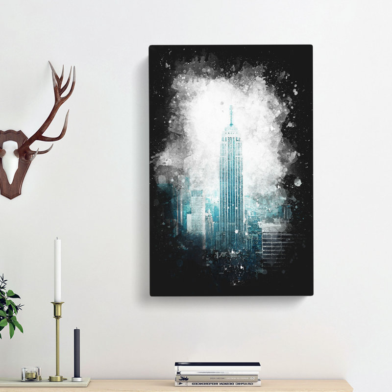 Empire State Building In New York - Wrapped Canvas Painting, 50cm H x 35cm W x 3cm D